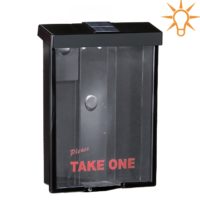 Black Lighted Outdoor Brochure Box