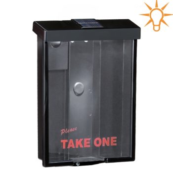 Black Lighted Outdoor Brochure Box