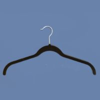 17 Inch Black Velvet Flat Hanger